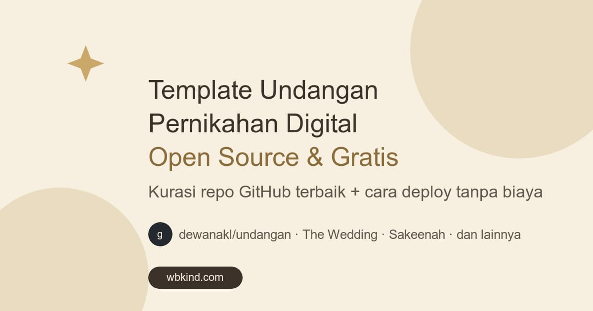 Template Undangan Pernikahan Digital Open Source dan Gratis dari GitHub